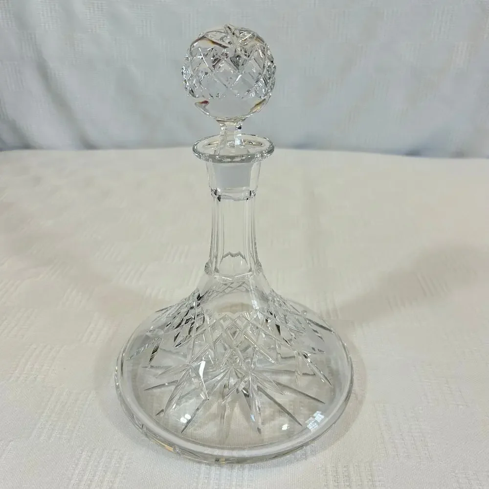 Crystal Ships Decanter With Stopper 10